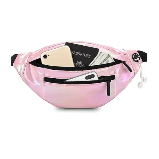 Индивидуальная розовая водонепроницаемая поясная сумка из искусственной кожи большой емкости